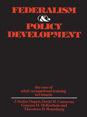 cover image of Federalism and Policy Development